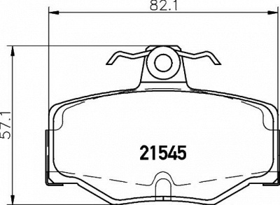 HELLA PAGID 8db355018021 -  Комплект тормозных колодок, дисковый тормоз